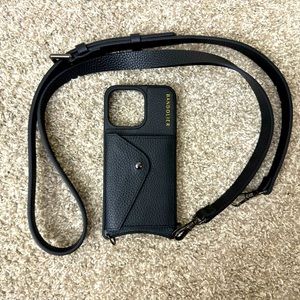 Bandolier iPhone 15 pro max | Hailey Slide Slot - Black/Pewter